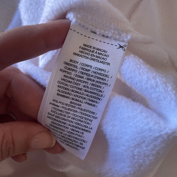 RARE Polo Bear Ralph Lauren Girls SZ XL Pink White Hoodie Fleece - Picture 13 of 14